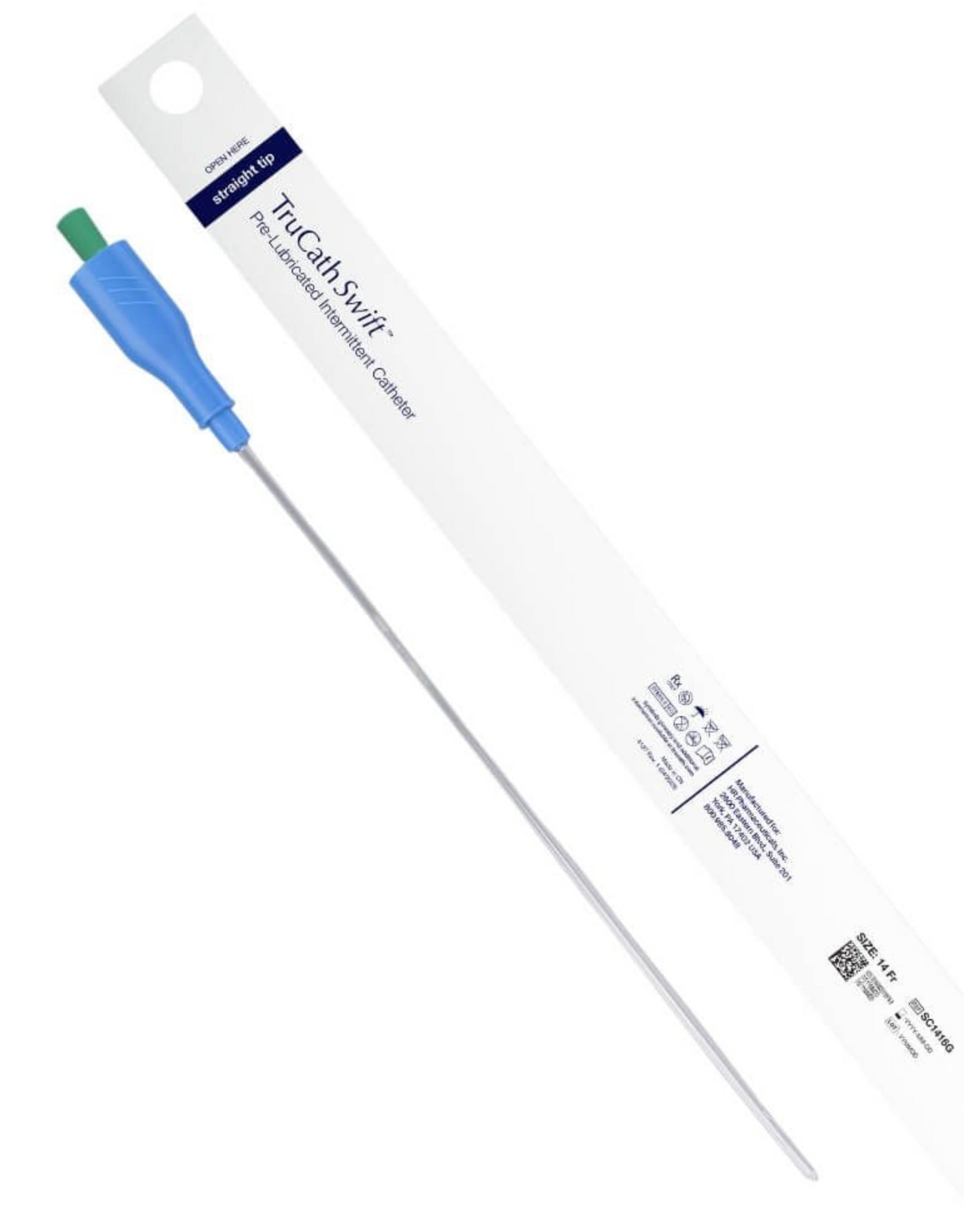 TruCath® Swift™ Pre-lubricated Male Intermittent Catheter, TruProtect™ Grip