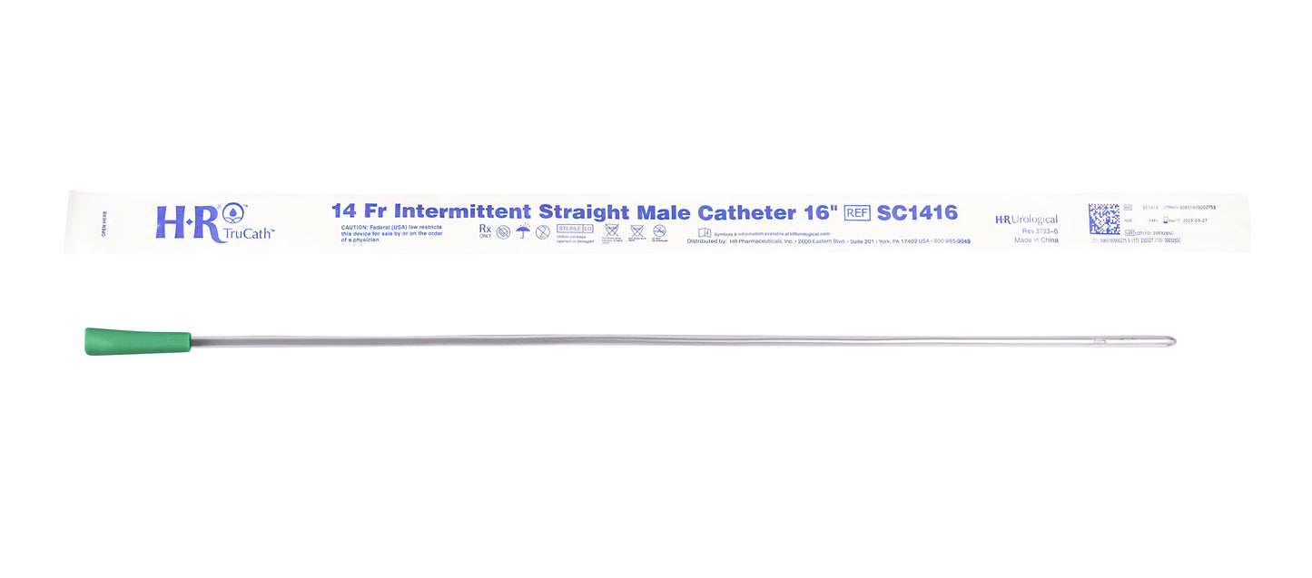 TruCath® Uncoated Straight Tip Intermittent Catheter - Male