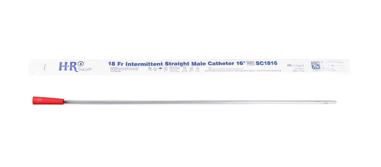 TruCath® Uncoated Straight Tip Intermittent Catheter - Male