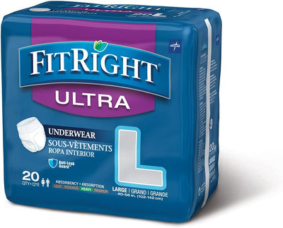 Medline FitRight Ultra Adult Incontinence Underwear, Heavy Absorbency