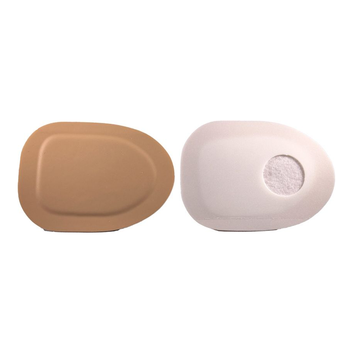 Austin Medical F-23 AMPatch high-absorbency stoma cover, front and absorbent side
