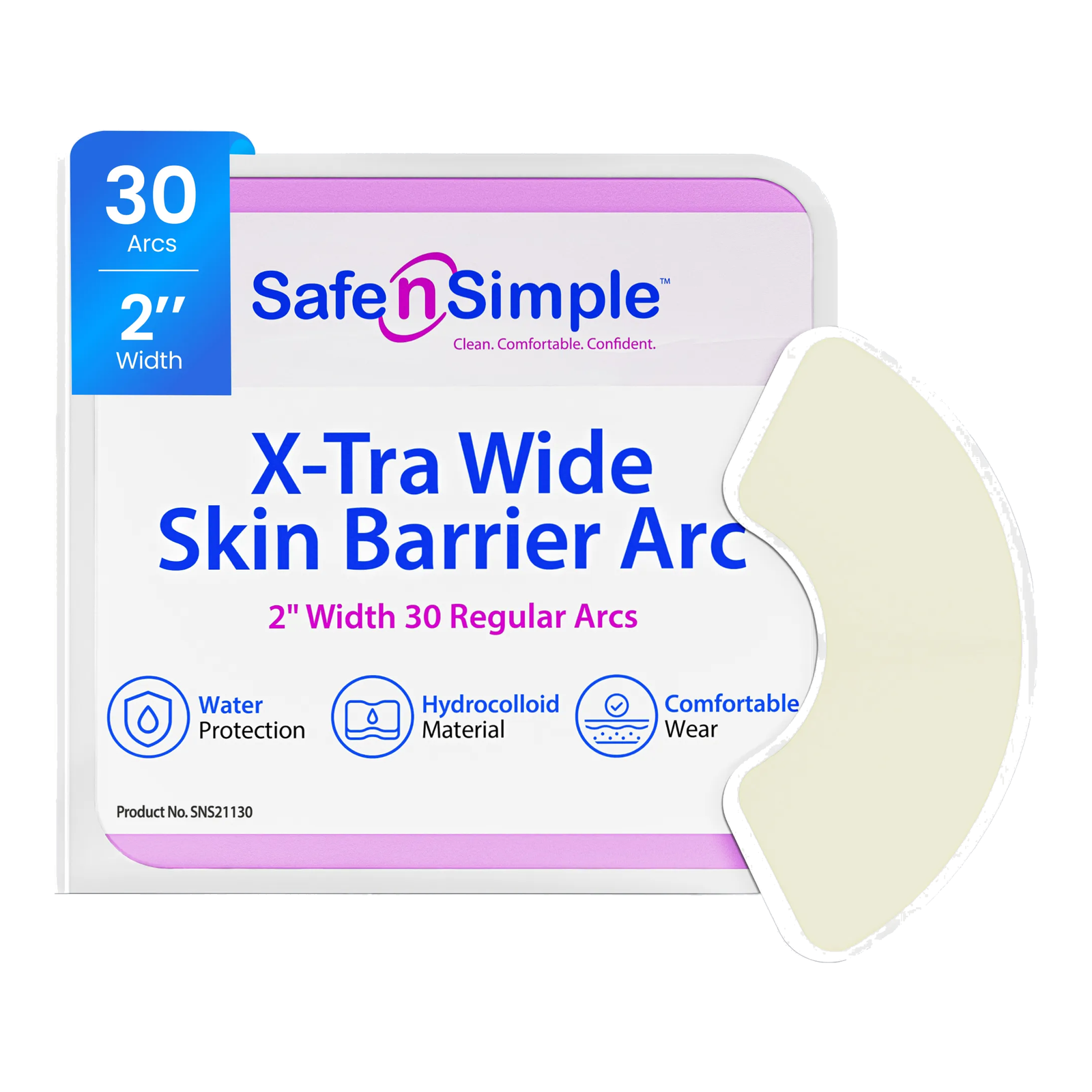 Safe-n-Simple Skin Barrier Arc, 2-inch, tray of 30