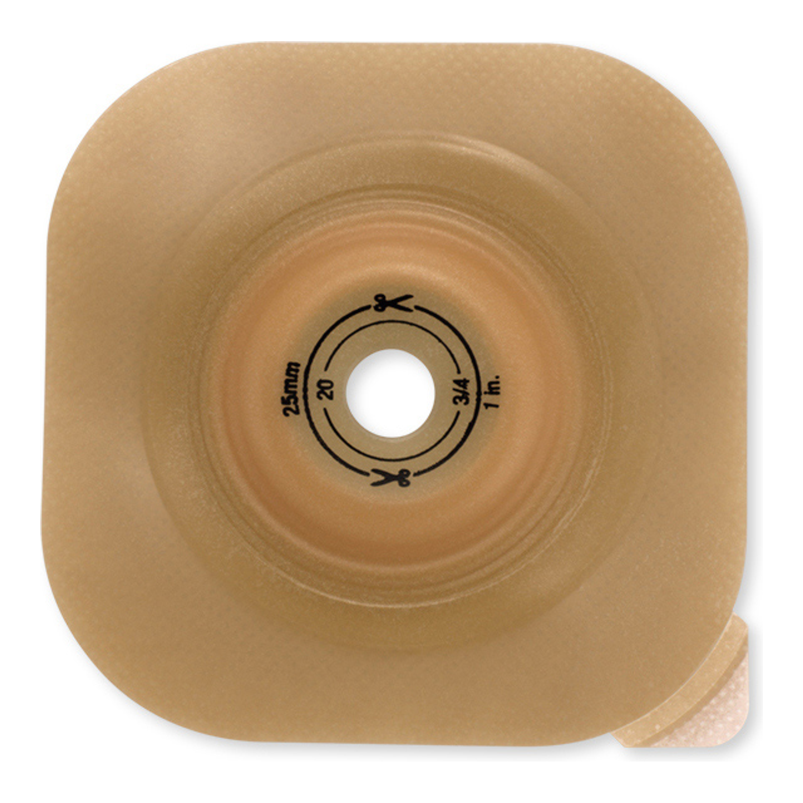 Hollister New Image Convex CeraPlus Skin Barrier without Tape — sizing guide