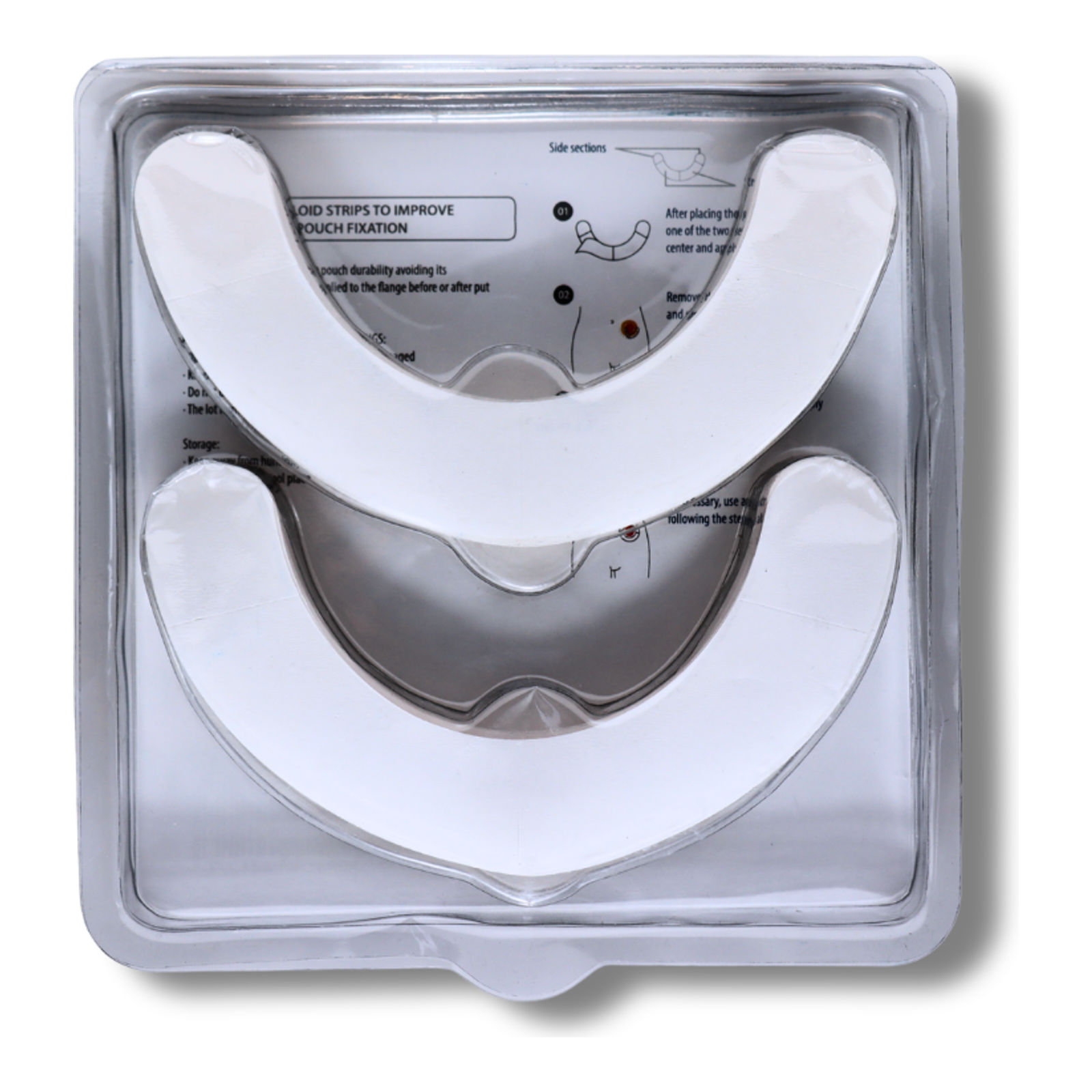 Gentell ostomy hydrocolloid strips in open 40-count package
