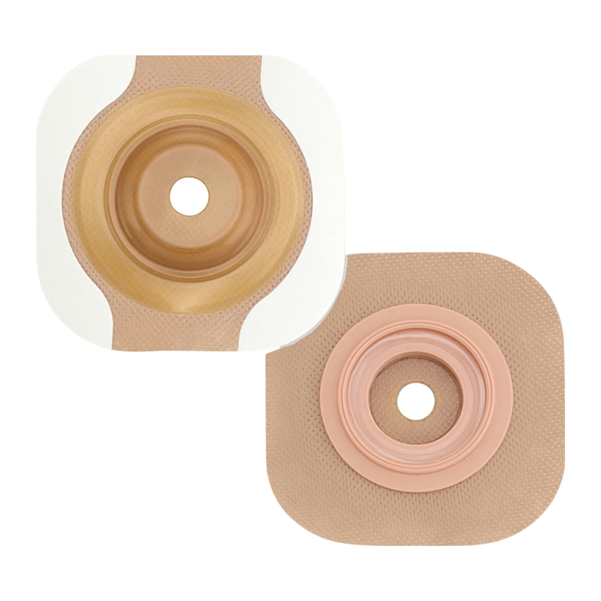 Hollister New Image Convex CeraPlus Skin Barrier with Tape — two views