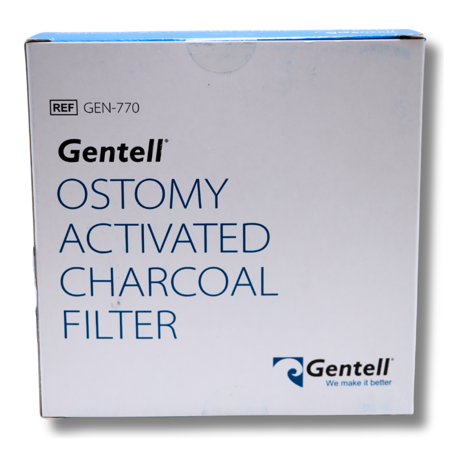 Gentell ostomy activated charcoal filters box