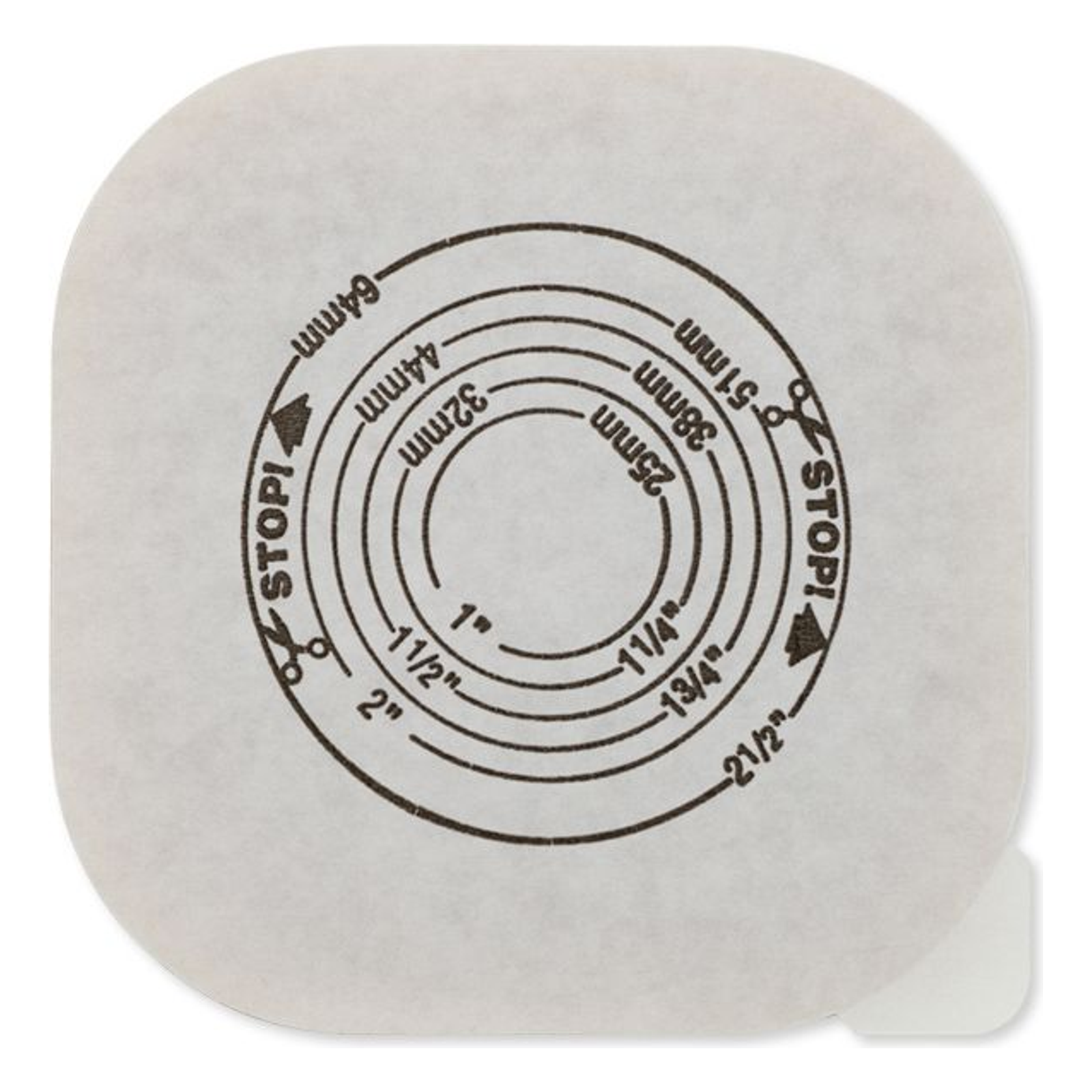 Hollister Flextend skin barrier sheet with cutting guide