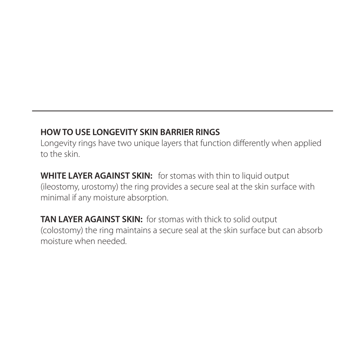Safe-n-Simple Longevity Skin Barrier Ring white and tan layer guide