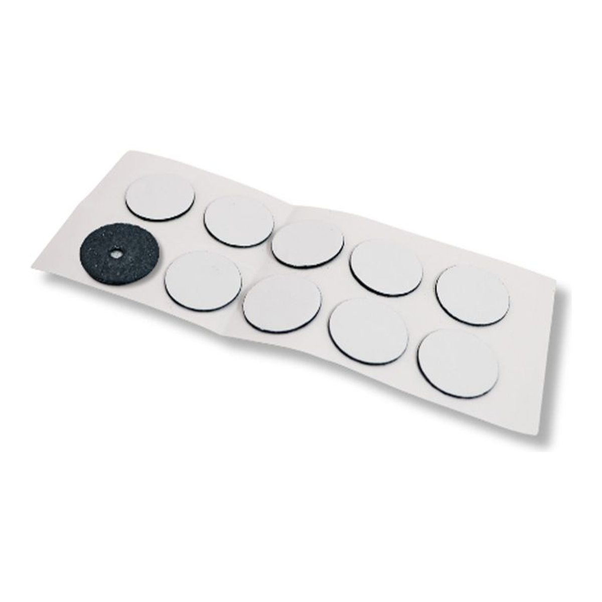 Gentell ostomy activated charcoal filters on angled backing sheet