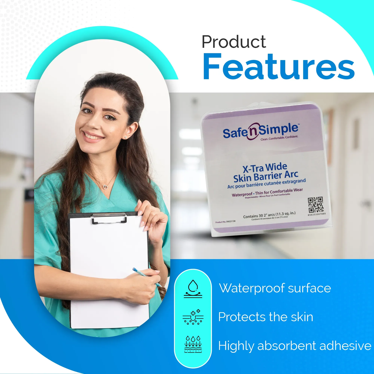 Safe-n-Simple Skin Barrier Sheet features