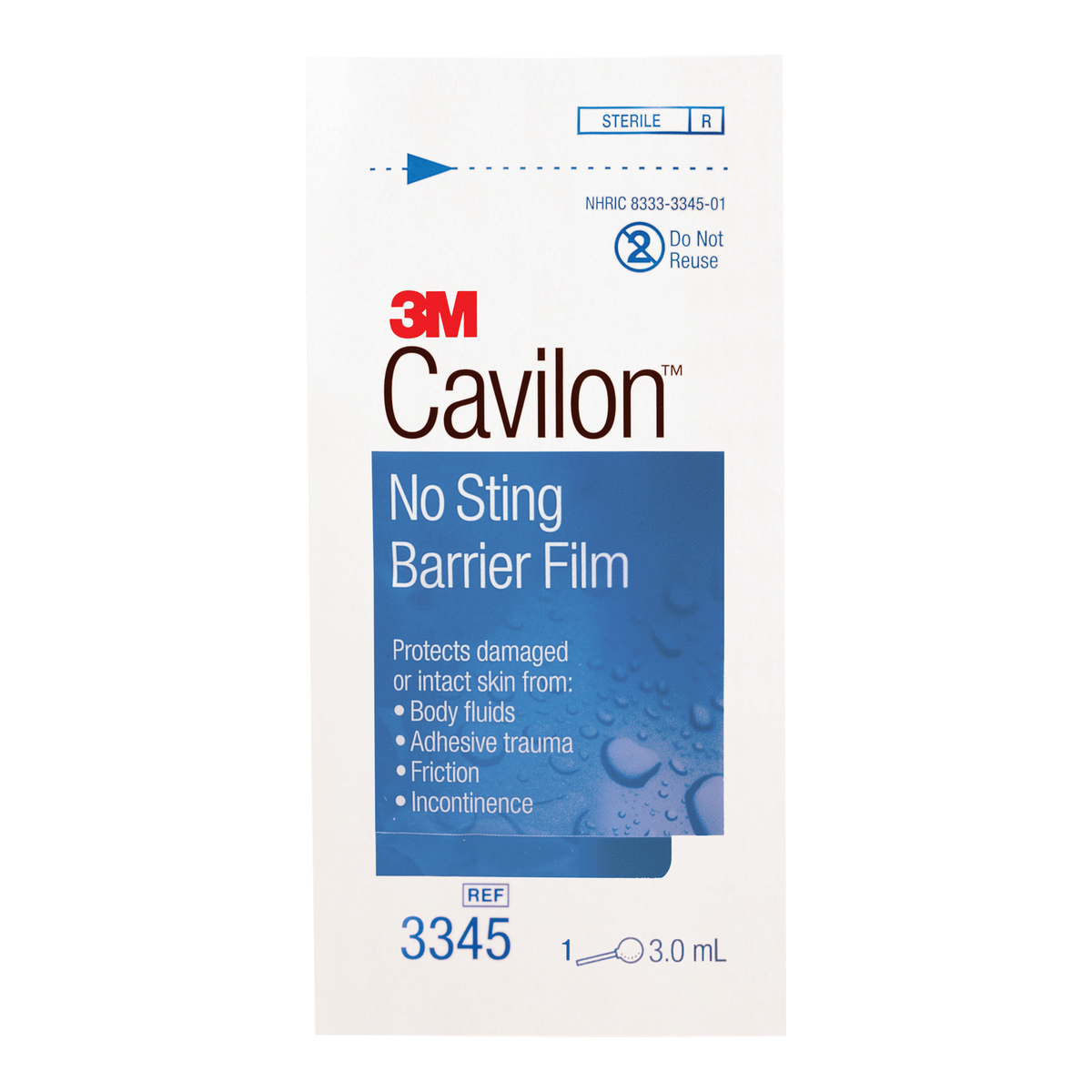3M Cavilon No Sting Barrier Film 3 mL wand, Milliken SKU MMM3345