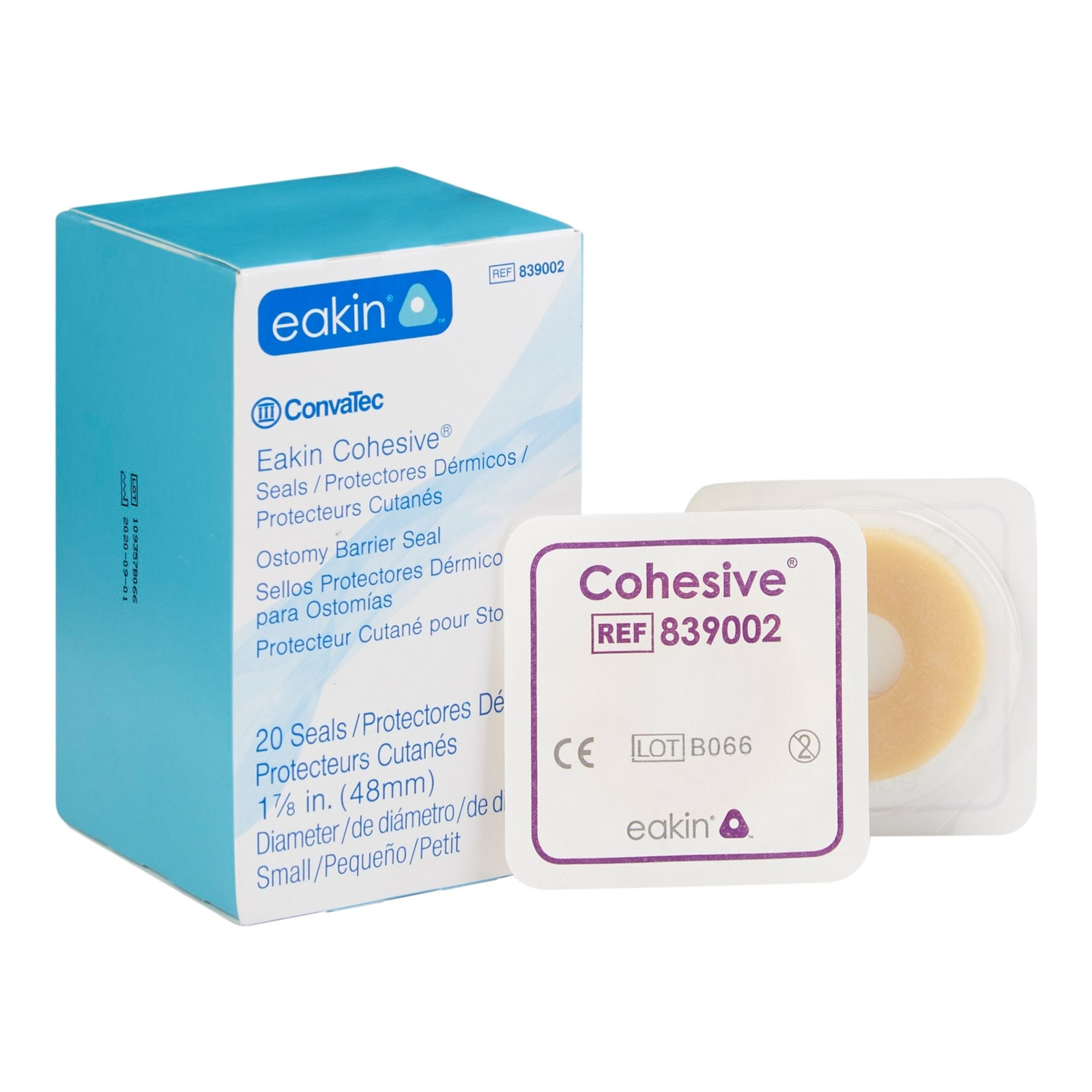 ConvaTec Eakin Cohesive small seal 839002 box and individual tray