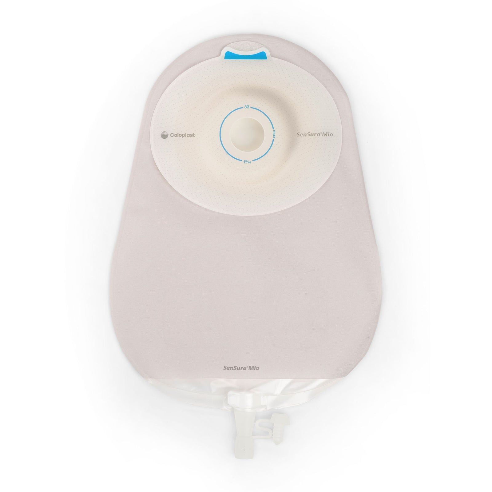 Coloplast SenSura Mio Extended Wear One-Piece Urostomy Pouch – Convex Soft, Maxi Transparent - 7/8" Pre-Cut - back view