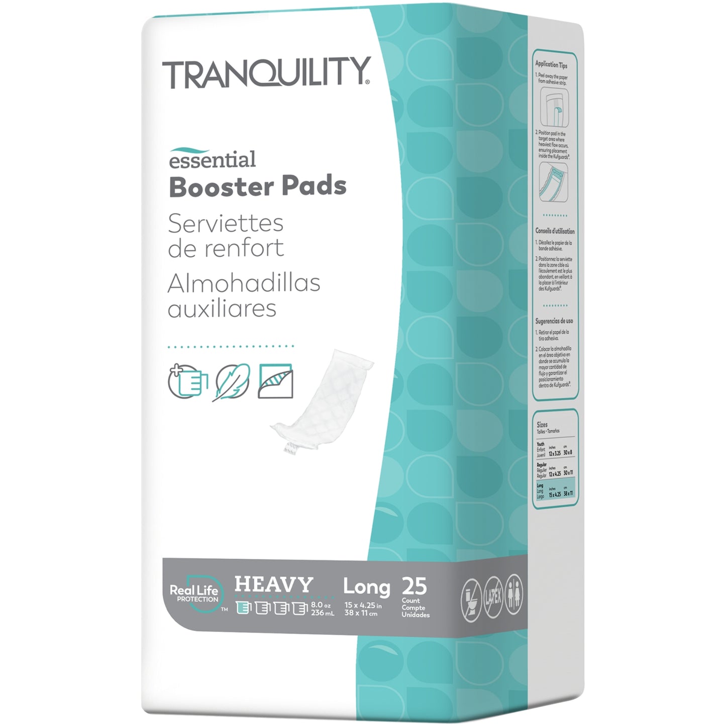 Tranquility Essential Disposable Booster Pads with Adhesive Strip, Heavy Absorbency
