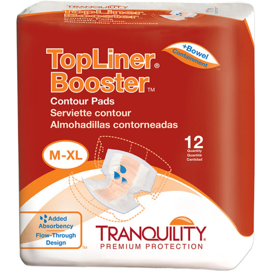 Tranquility TopLiner Disposable Booster Pads with Adhesive Strip, Maximum Absorbency