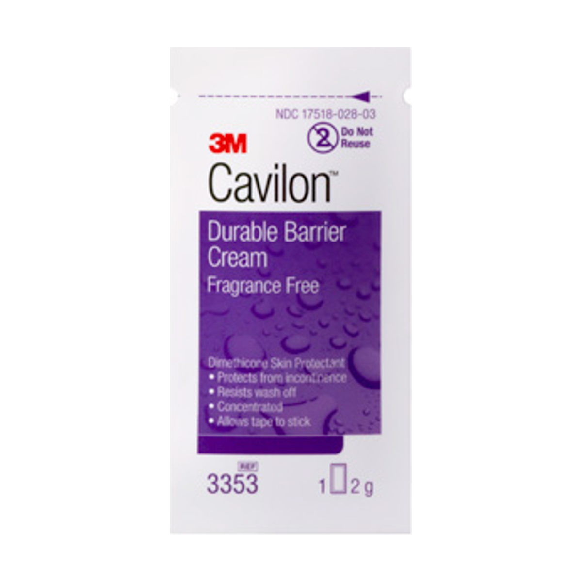3M Cavilon Durable Barrier Cream 2 g sachet, item 3353