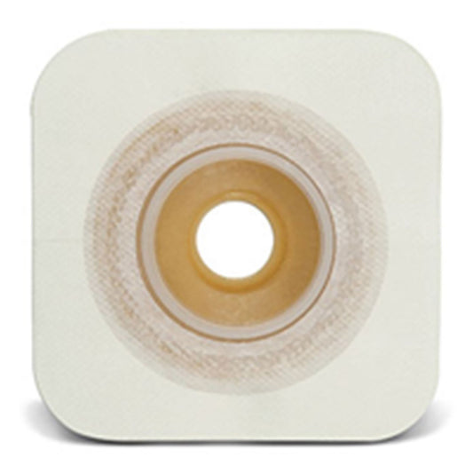 ConvaTec SUR-FIT Natura Durahesive CONVEX-IT pre-cut skin barrier, front view on white background