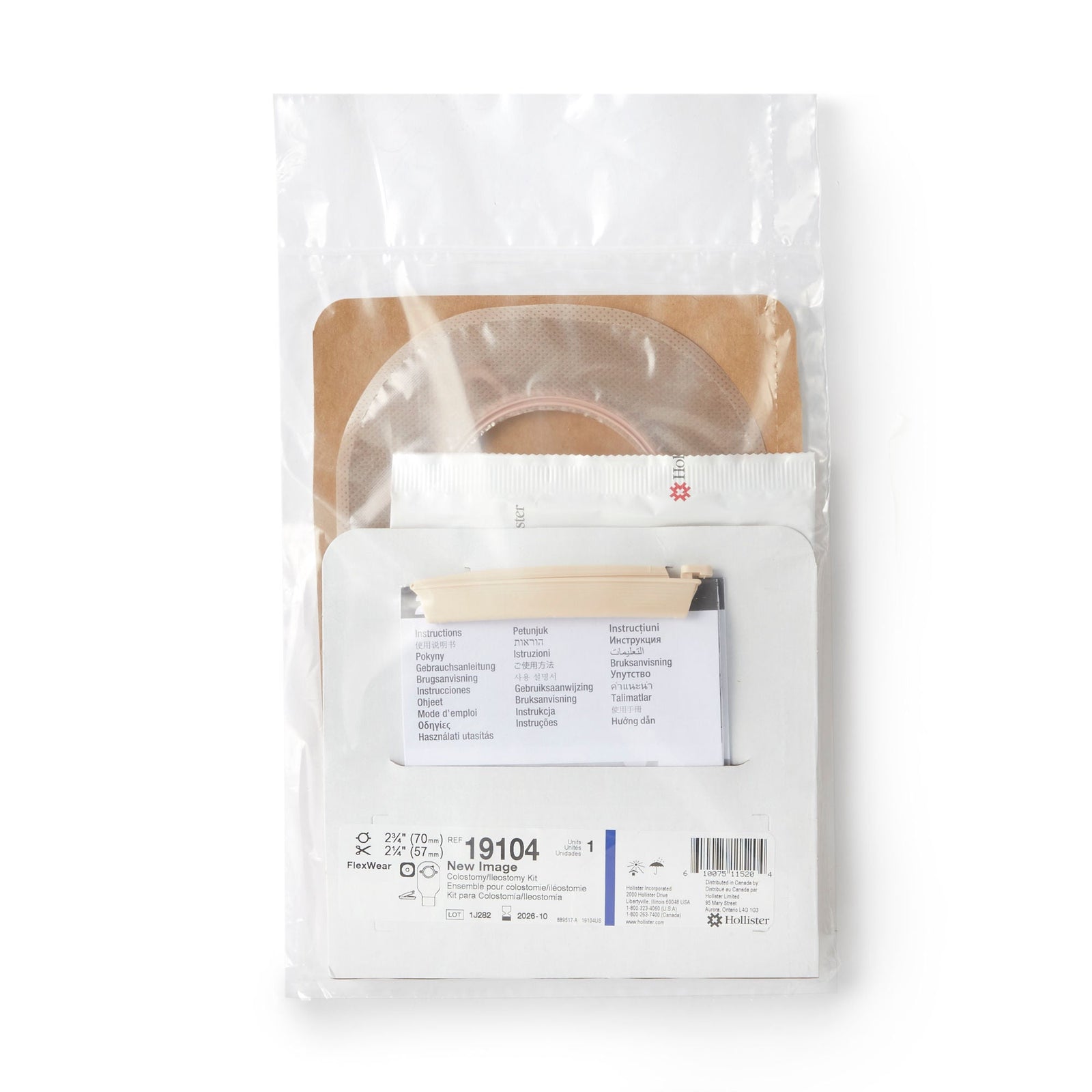 Hollister New Image Two-Piece Drainable Ostomy Kit – Clamp Closure, Nonsterile with Tape — primary product view