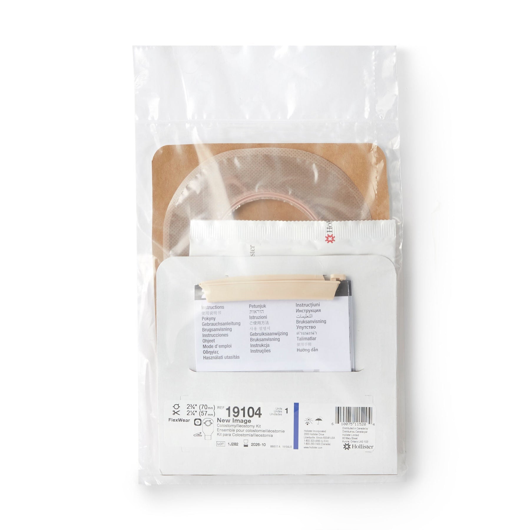 Hollister New Image Two-Piece Drainable Ostomy Kit – Clamp Closure, Nonsterile with Tape — primary product view