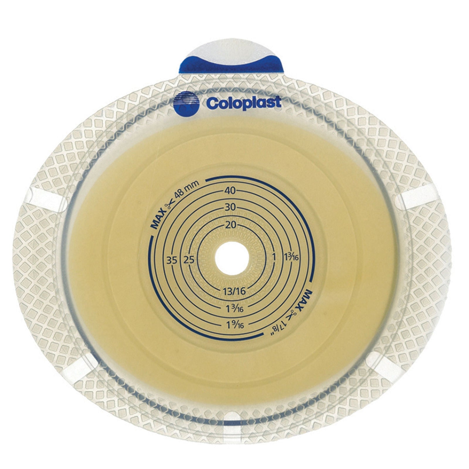 Coloplast SenSura Flex Xpro Two-Piece Flat Cut-to-Fit Ostomy Barrier. Exact CST10105 front view on white.