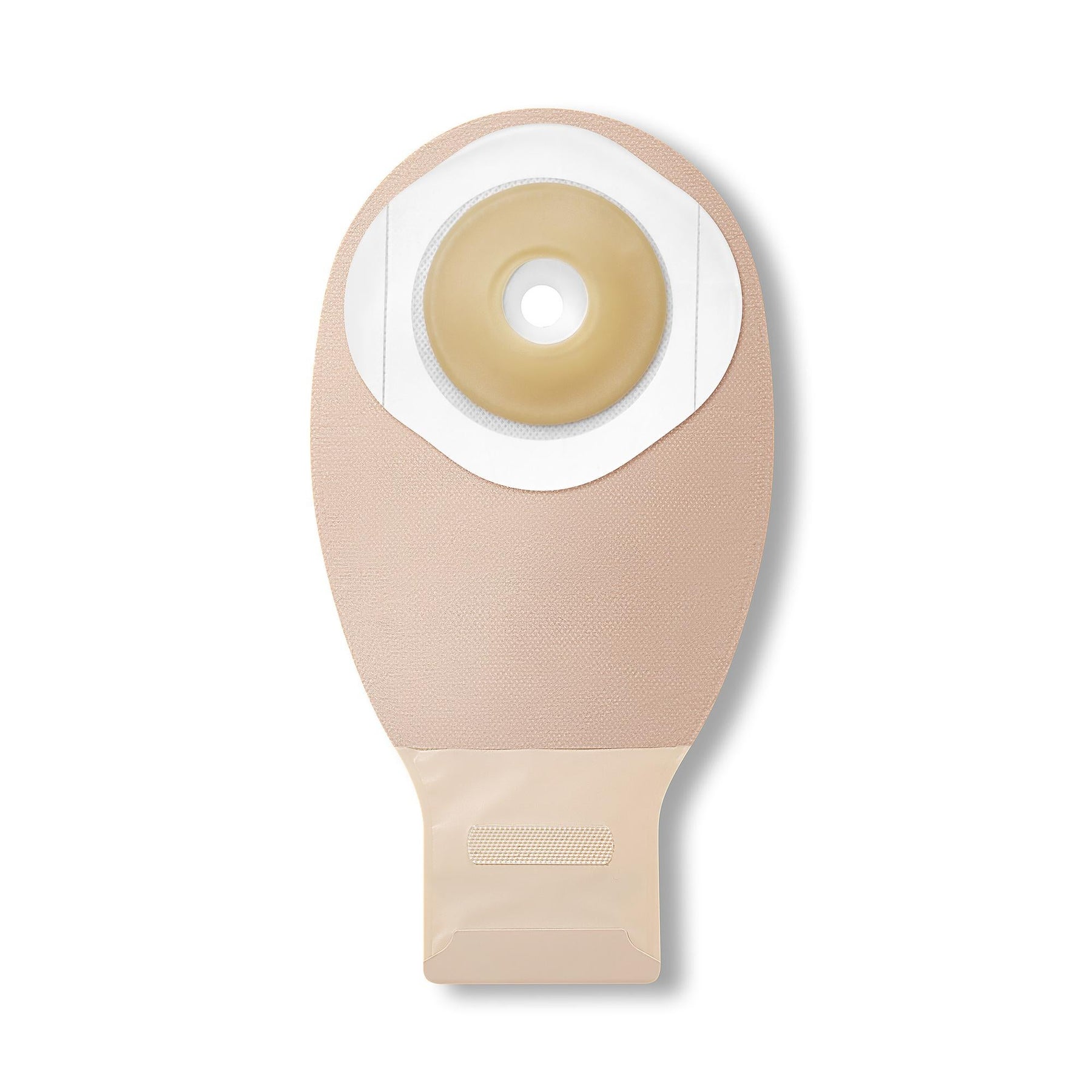ConvaTec Esteem+ opaque one-piece convex drainable pouch on a white background