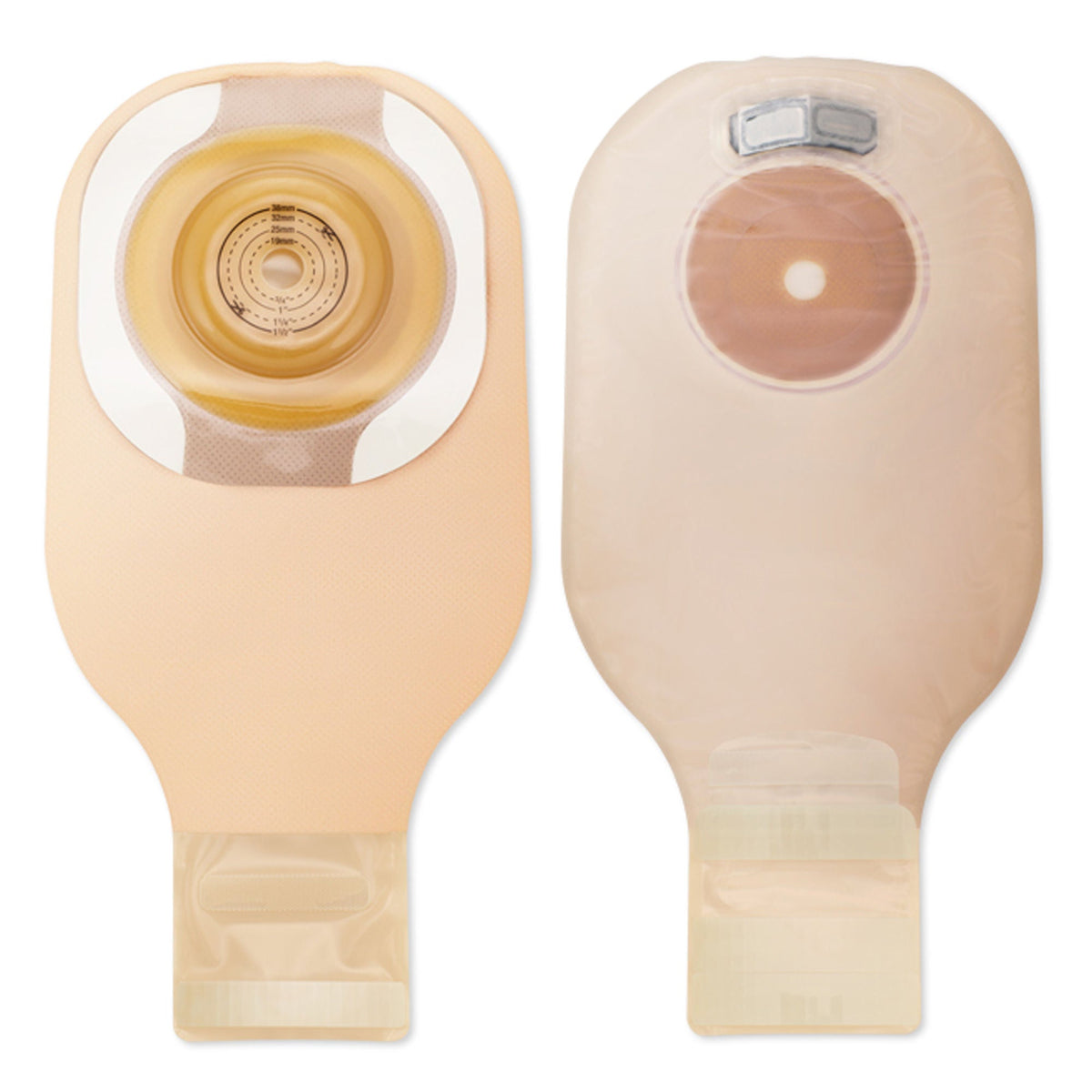 Hollister Premier Soft Convex One-Piece Drainable Ostomy Pouch – 12-Inch Beige with Viewing Option — additional exact view