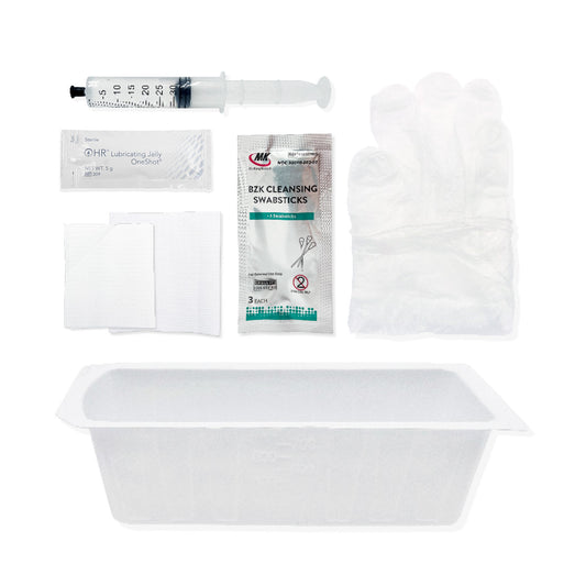 TruAdvance® Foley Insertion Tray, BZK Pre-Saturated Swabsticks