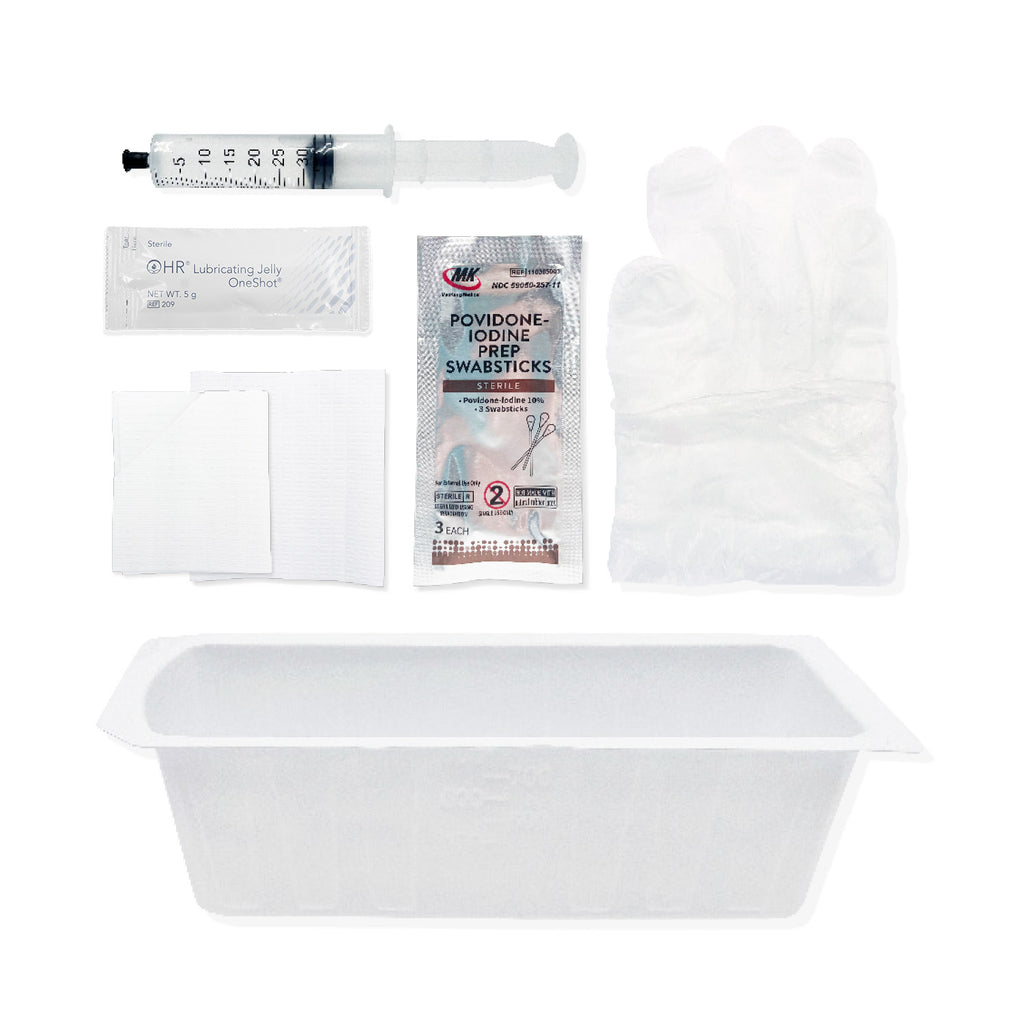 TruAdvance® Foley Insertion Tray, PVP Pre-Saturated Swabsticks