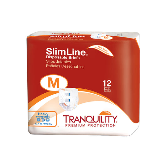 Tranquility SlimLine Disposable Adult Disposable Brief with Tabs, Heavy Absorbency