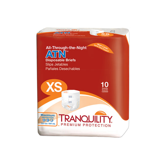 Tranquility Premium ATN Overnight Protection Disposable Briefs with Tabs, Maximum Absorbency