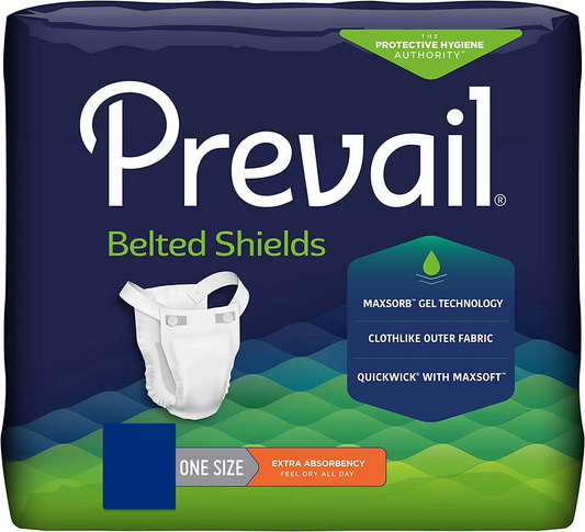 Prevail Incontinence Belted Shields, Extra Absorbency