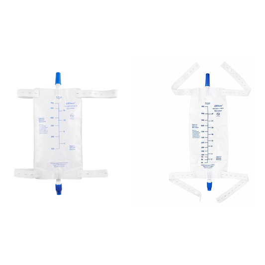 AMSure AS308N and AS309N twist-turn urinary leg bag family