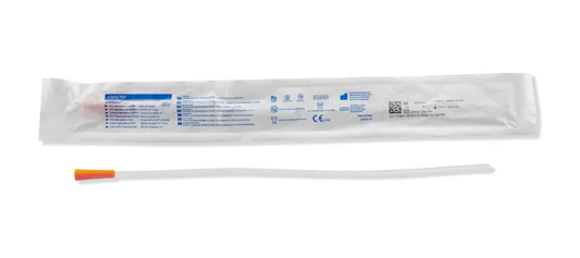 Amsino Amsino AMSure® PVC Straight Tip Intermittent Catheter - Male (AS861608, AS861608-BX) on a white background