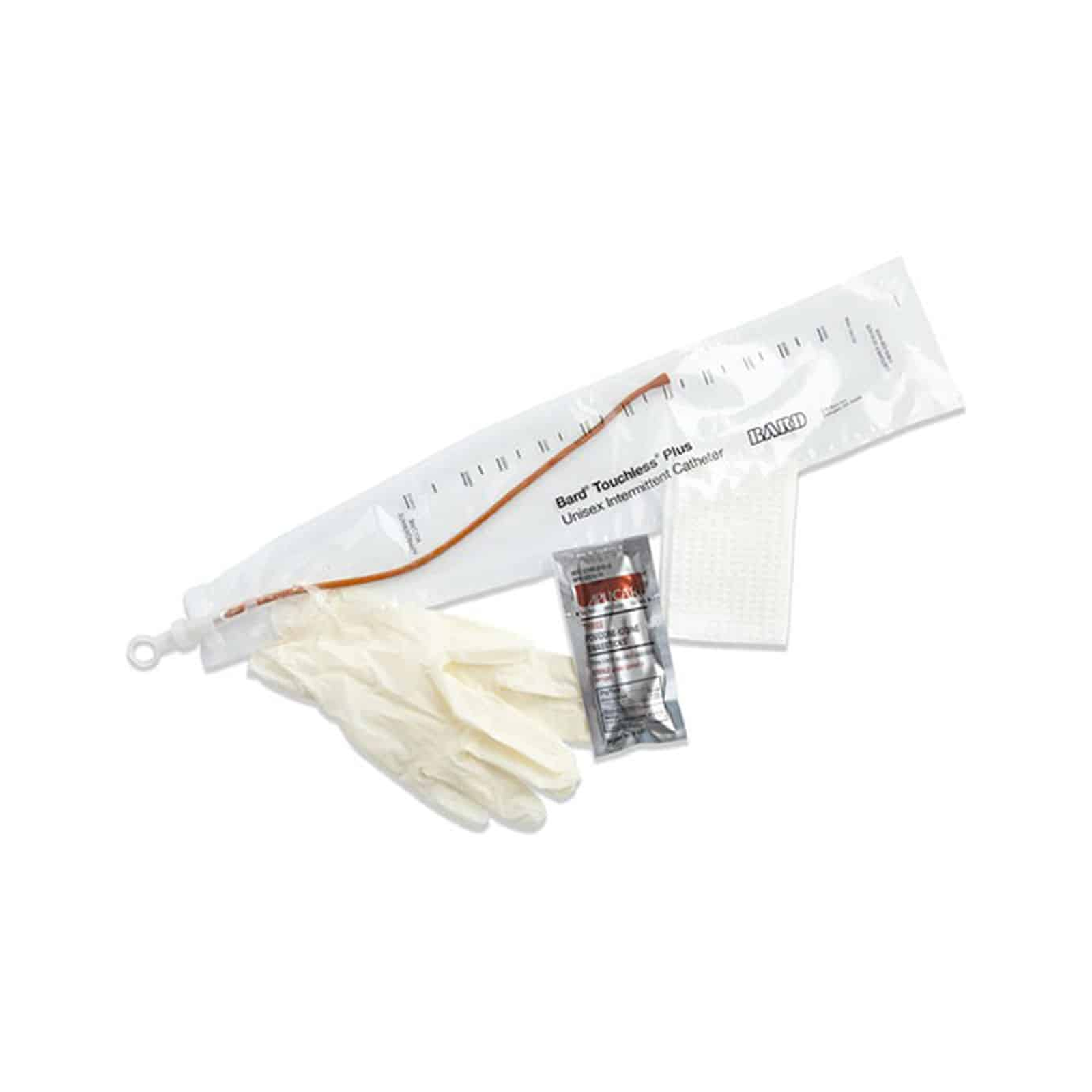 Bard Touchless Plus Closed System Red Rubber Catheter Kit with Collection Bag - Female