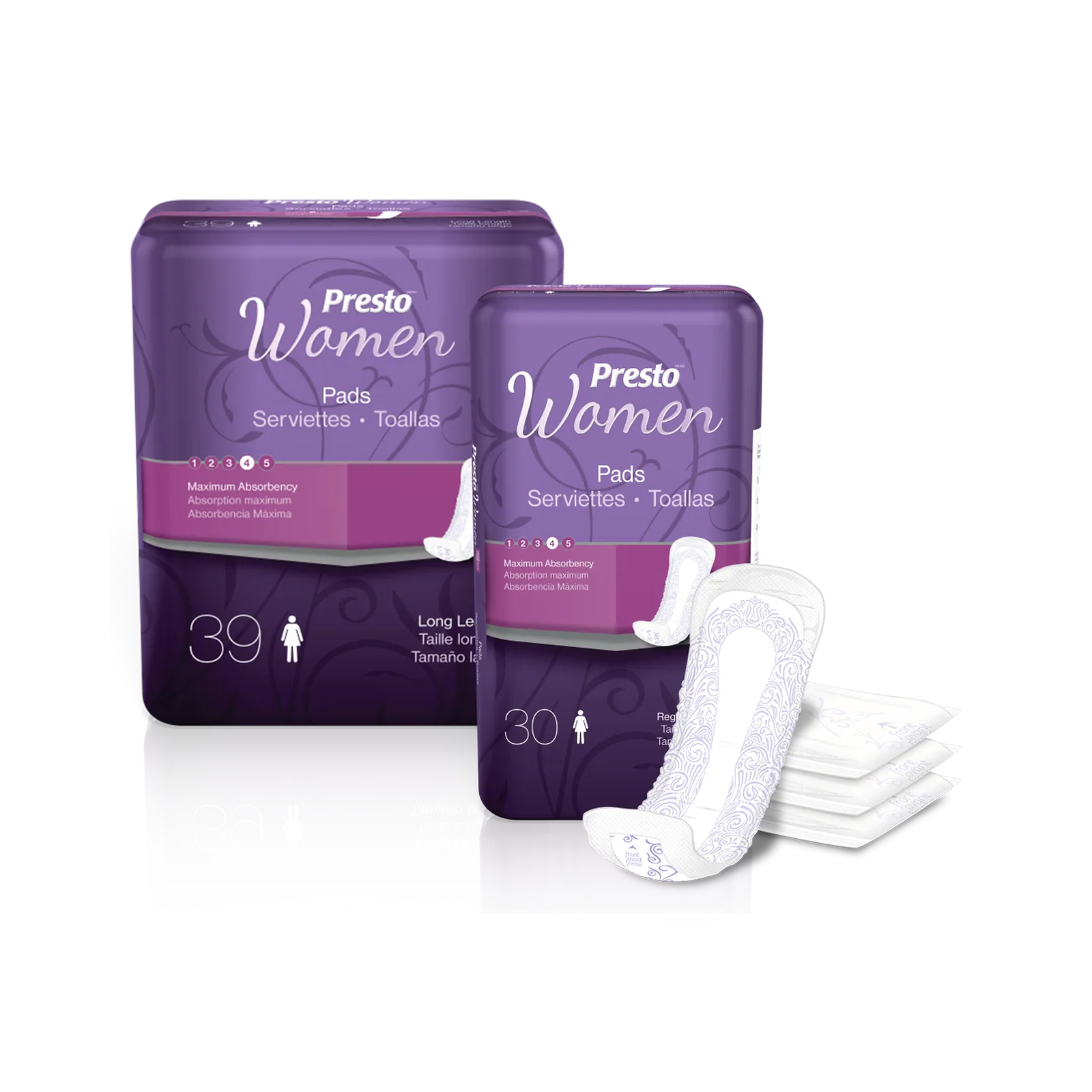 Presto Maximum Pads for Women With OdorSecure®