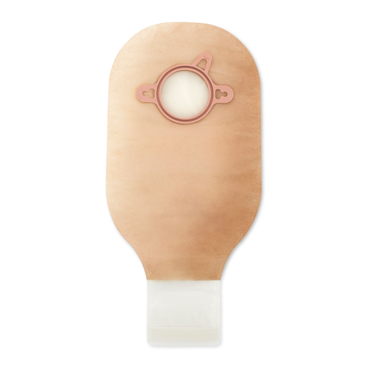 Hollister New Image two-piece drainable ostomy pouch (18002) on a white background