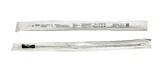 Bard Medical Bard BD Coude Tip Intermittent Catheter - Male (BABUC12C, BABUC12C-BX) on a white background