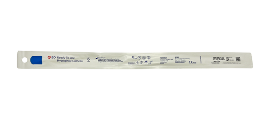 Bard Medical Bard BD Hydrophilic Coude Tip Intermittent Catheter - Male (BARTU12C, BARTU12C-BX) on a white background
