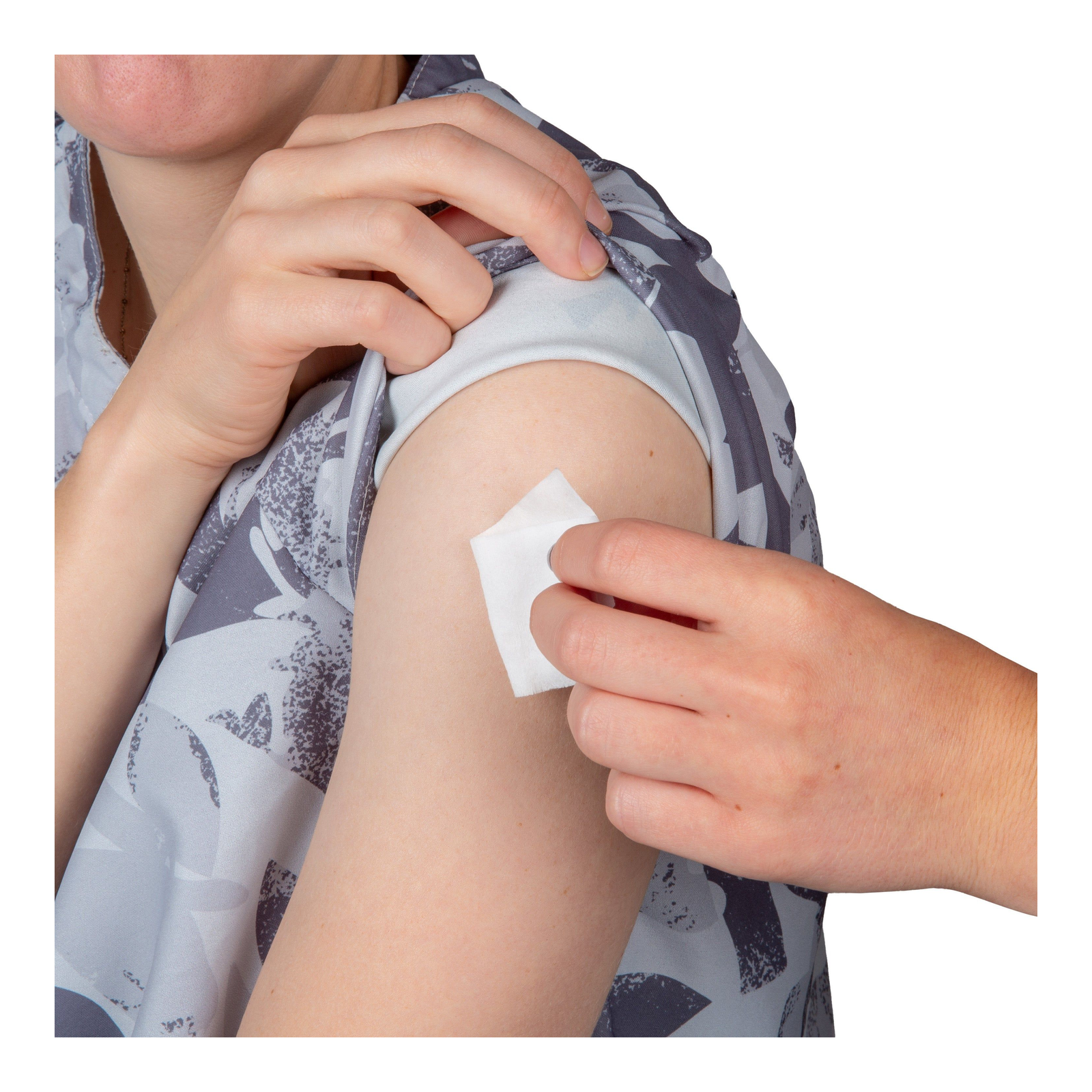 BodyMed Adhesive Remover Wipe in use on skin