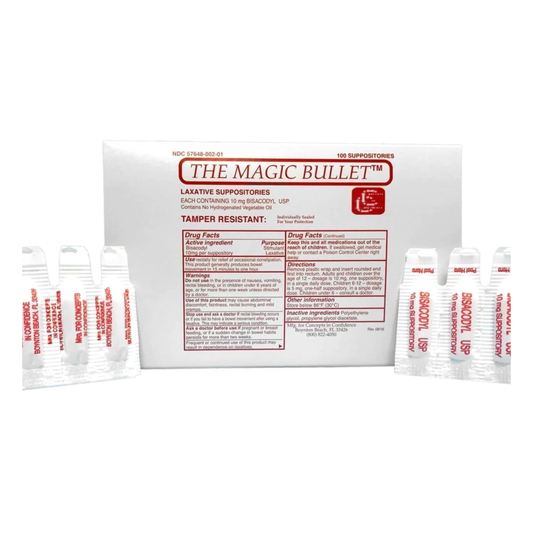 The Magic Bullet Laxative Suppository, 100 count
