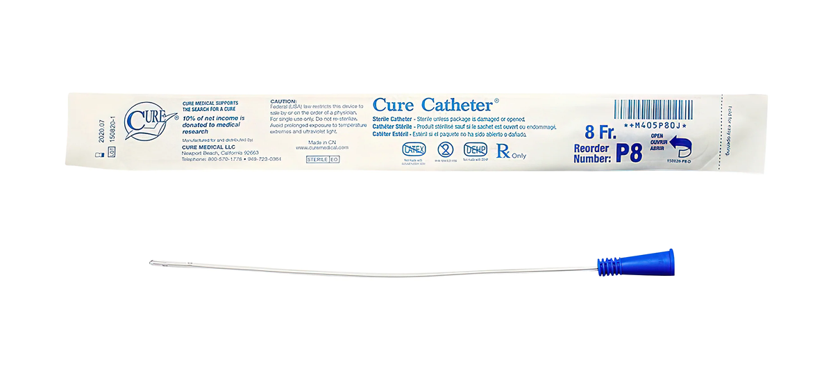 Convatec Cure Intermittent Catheter - Pediatric (CMP8, CMP8-BX) on a white background