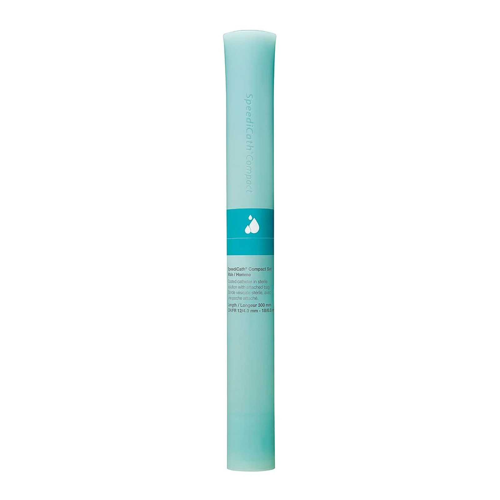 Coloplast Coloplast SpeediCath Compact Intermittent Catheter Set with Integrated Bag - Male (CO28422, CO28422-BX) on a white background