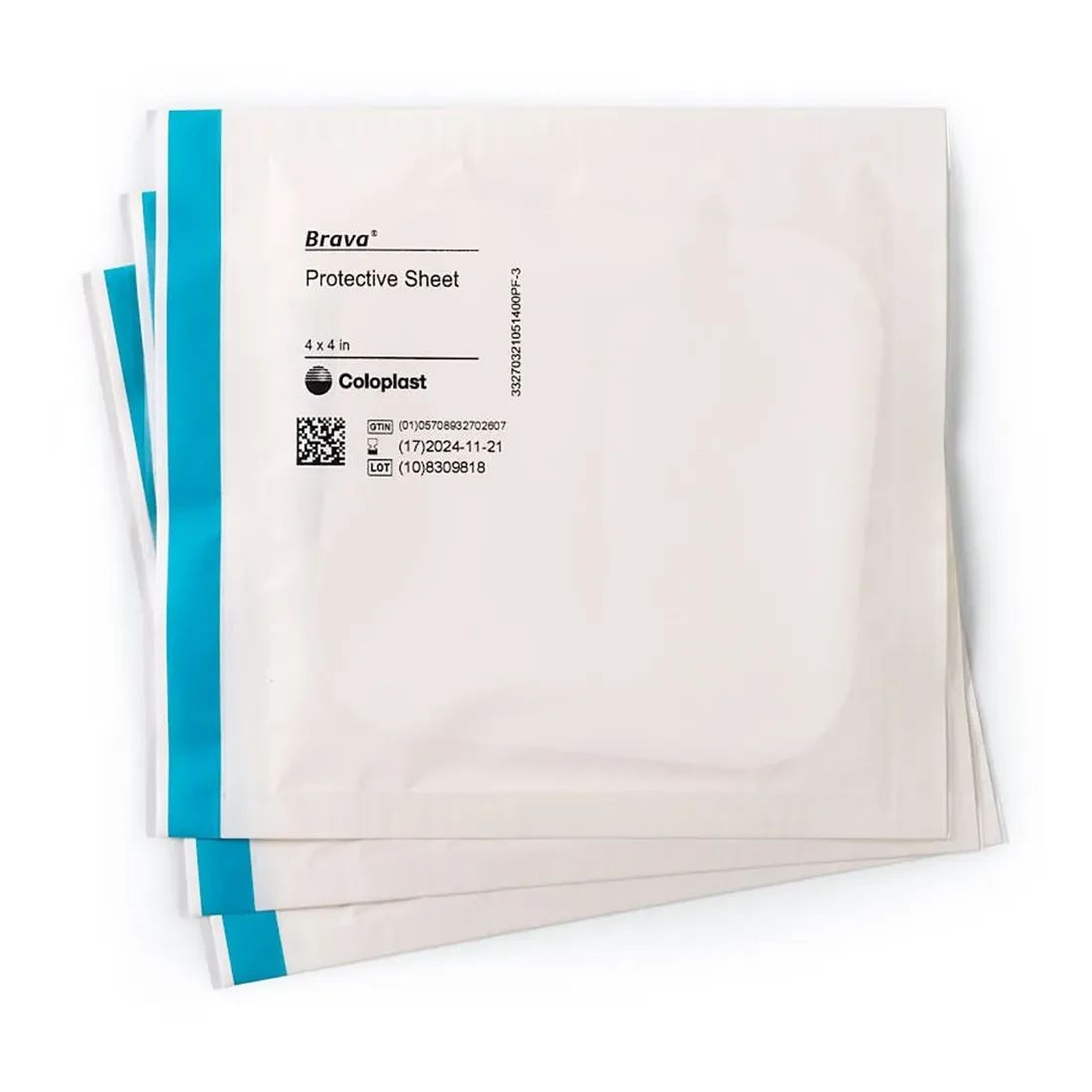 Coloplast Brava Protective Sheet 4 x 4 inch package