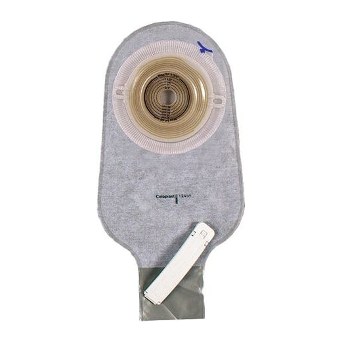 Coloplast Assura Deep Convex MAXI one-piece drainable ostomy pouch with clamp closure; opaque variant shown