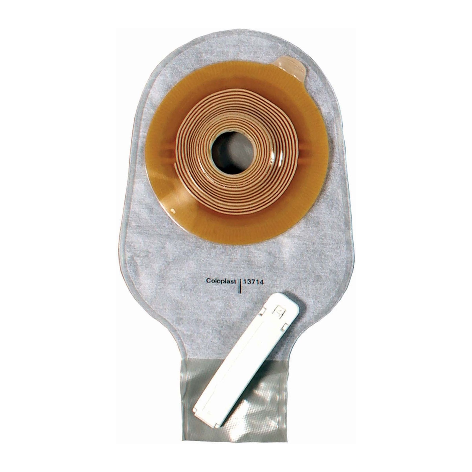 Coloplast Assura Deep Convex One-Piece MAXI Drainable Pouch, Clamp Closure, No Filter on a white background