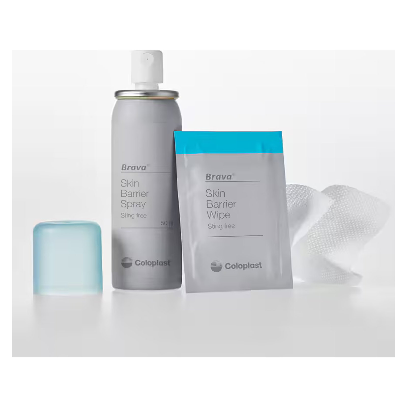 Coloplast Brava Skin Barrier spray and wipe formats