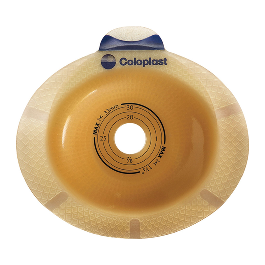 Coloplast SenSura Click Convex Light standard-wear barrier; exact 11021 image represents this product line. Coupling color and opening markings vary by selected SKU.