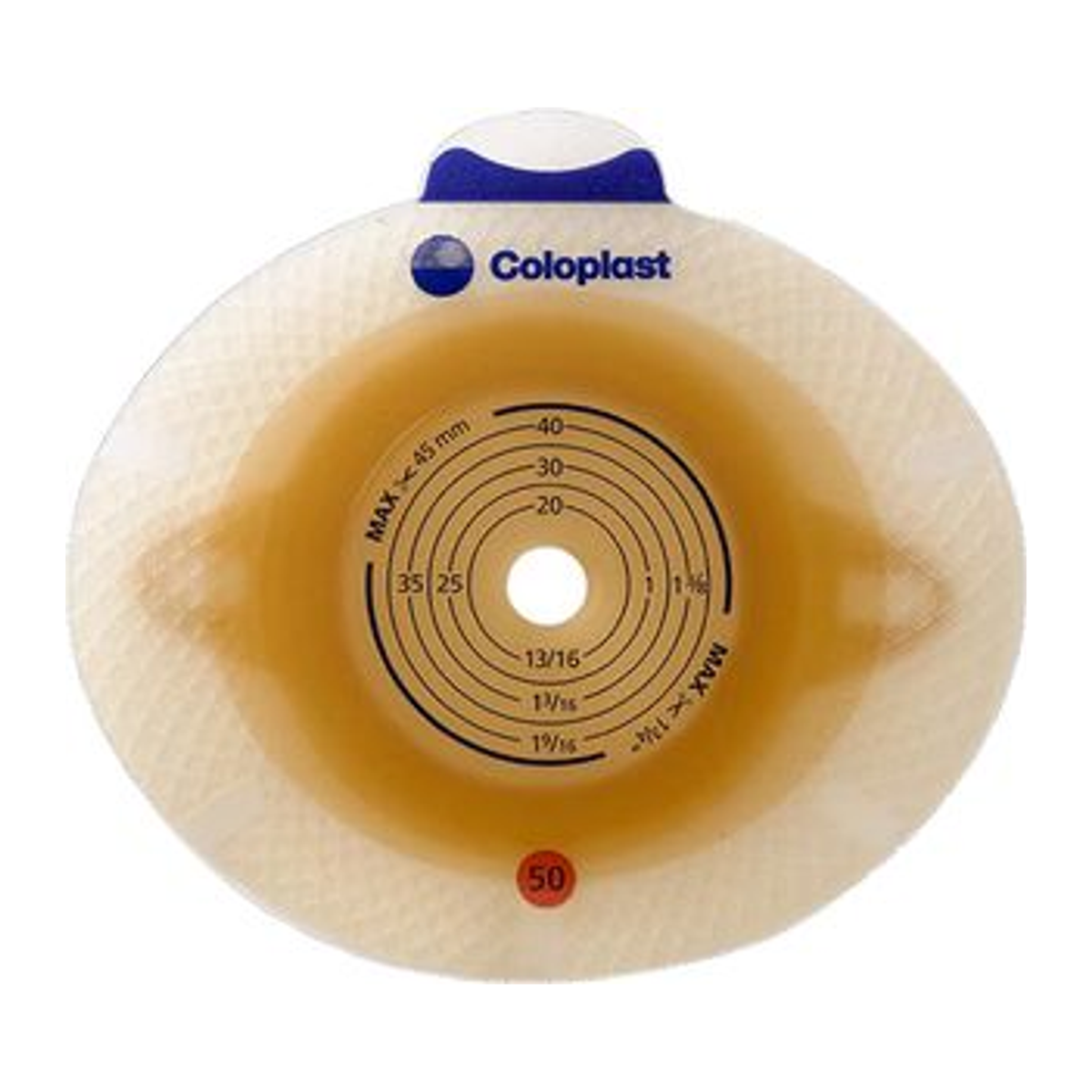 Coloplast SenSura Click flat standard-wear two-piece ostomy barrier family on a white background