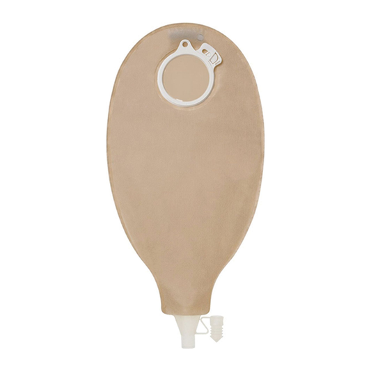 Coloplast SenSura Click Magnum two-piece high-output drainable pouch with soft outlet and filter.