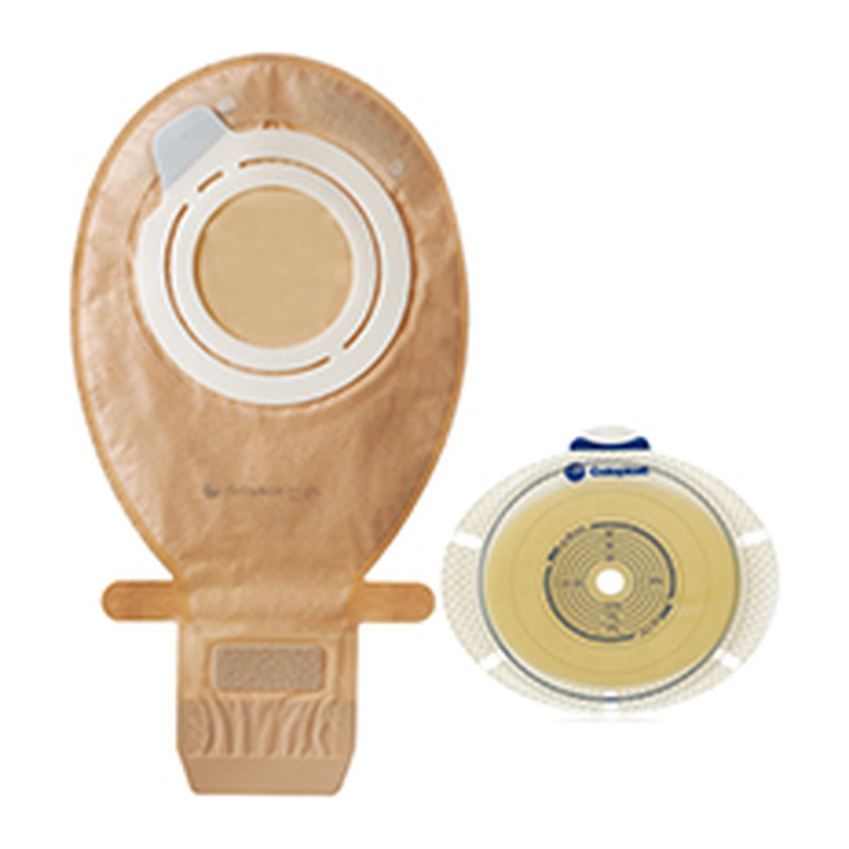 Coloplast SenSura Flex Xpro model 21003 single-use kit with transparent MAXI pouch and yellow-code barrier on white